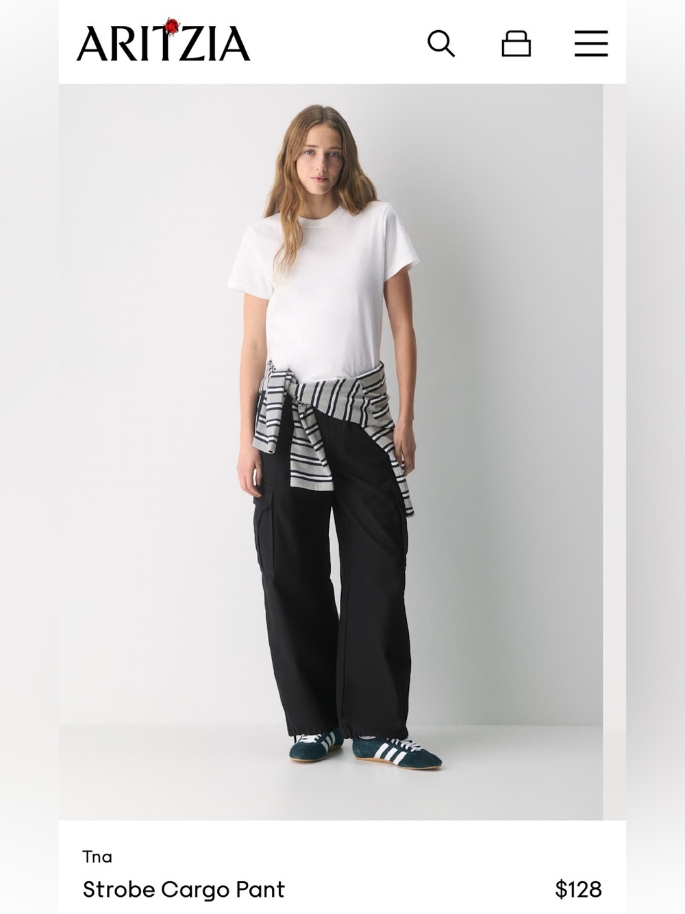 Aritzia Tna Strobe Wide-Leg Cargo Pants – Black